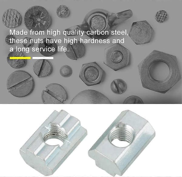 20 st Standard Glidmutter för Aluminiumprofiltillbehör (T-mutter Typ 40 M8)
