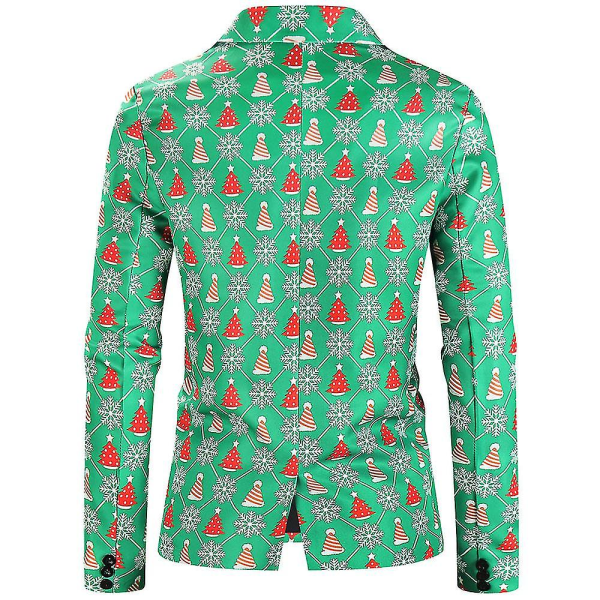 Julkavajjackor för män, Casual One Button Xmas Suit Blazer COLOR 6 L