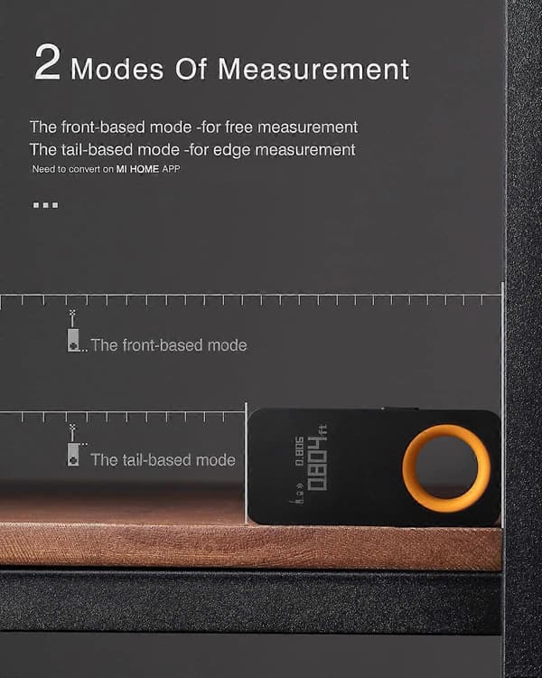 98ft Laseravståndsmätare, Mini Portabel Digital Laser, 2mm Noggrannhet, Bluetooth, OLED-Display
