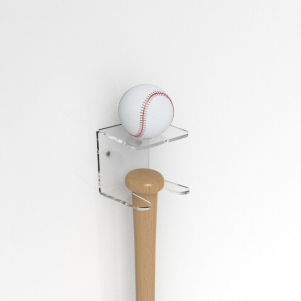 Akrylfladdermusförvaringsställ Väggmonterad transparent baseball displ