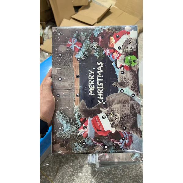 2024 Julkalender för Katter - Julklappslåda med Leksaker för Husdjur