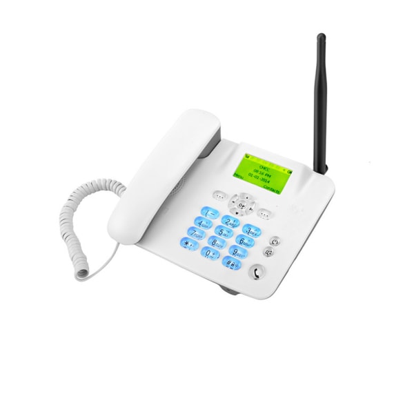 Fast trådlös telefon 4g Stöd för stationär telefon Gsm 850/900/18 White