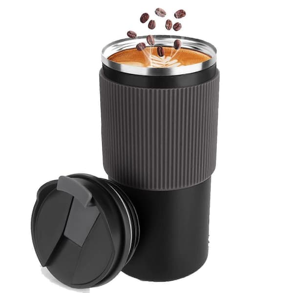 Termosmugg, isolerad mugg, läckagesäker resemugg, kaffemugg med lock