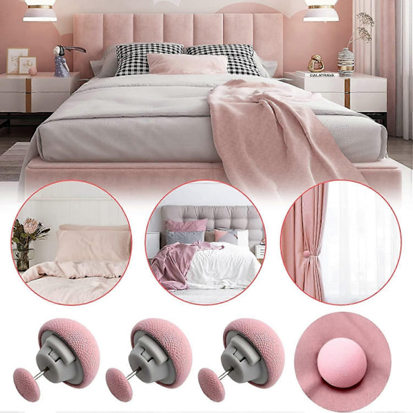 Pin Täcke Klämmor Set om 16 Vändbara Pin Fästen - Rosa