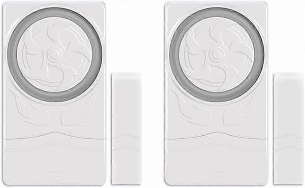 2-pack Fönsterdörrlarm, 110dB Trådlös Magnetisk Stöldskyddssensor