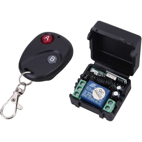 UEB DC 12V Relä 2 Kanal 433MHz Trådlös RF Fjärrkontroll Switch Sändare + Mottagare