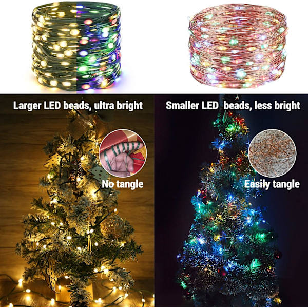 Färgskiftande julbelysning, 269ft 800 LED varmvit & flerfärgad Warm White & Multicolor