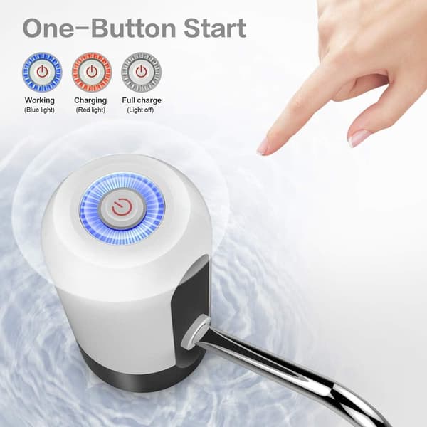Vattenflaskpump, USB-laddning Automatisk Dricksvattenpump Bärbar Elektrisk Vattendispenser Wat