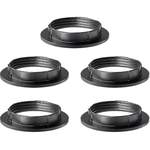 10 st Lamp Skärm Reducer Ring E27 Konverter För Lampfäste Vrid Plast Black
