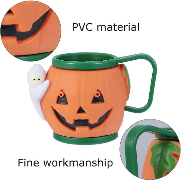 Mugg 3D Nyhet Mugg Halloween Kopp Pumpa Mugg Rolig Kaffemugg/Nyhet Halloween Presenter/Festartiklar
