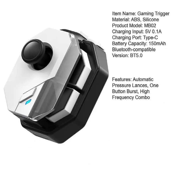 Mobil Spel Joystick MB02 Spelkontroll Trådlös One Click Combo Skuggknapp Intelligent Tryck