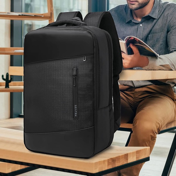 Stor reseryggsäck kvinnor, bär på ryggsäck män, vandring Backpa 15.6 inch Laptops G1-black(simple)