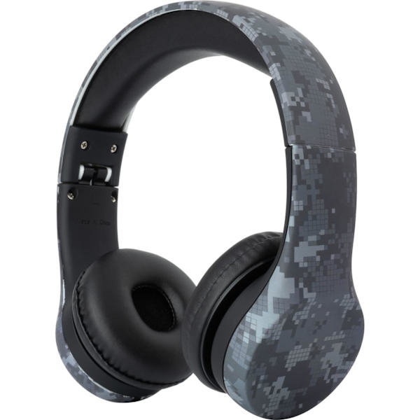 Snug Play+ Barnhörlurar med volymbegränsning för småbarn (pojkar/flickor Black Digi Camo