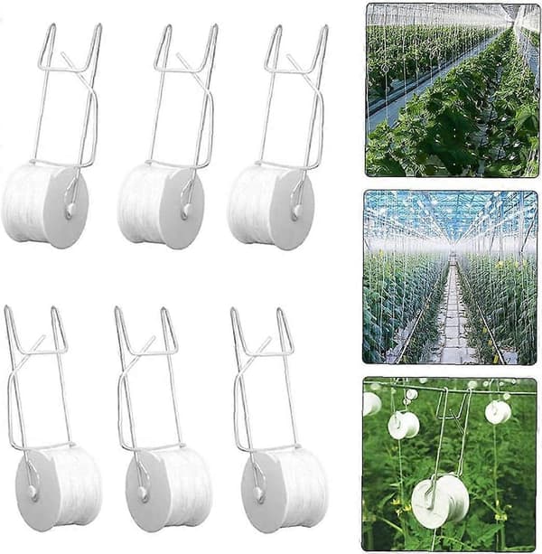 Plant Roller Hook, 6 st Kraftiga Trädgårdstomatkrokar, Blomsterväxttyp Plant Roller Hook Kit