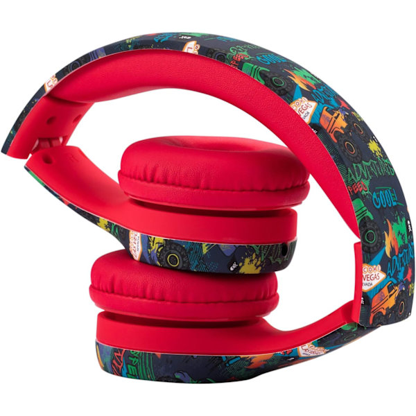 Snug Play+ Barnhörlurar med volymbegränsning för småbarn (pojkar/flickor Monster Trucks