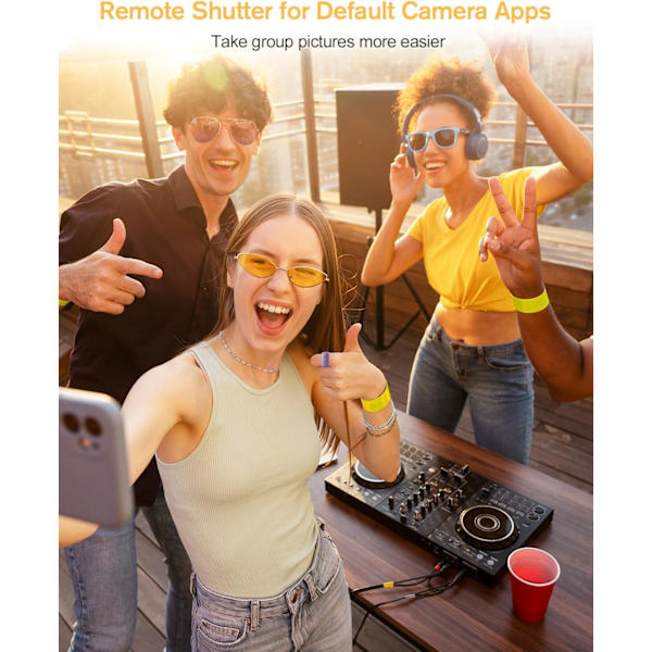 TikTok Fjärrkontroll Kindle App Sida Vändare, Bluetooth Kamera Videoinspelning Fjärrkontroll, TIK Tok Rullande Ring för iPhone, iPad, iOS, Android Purple