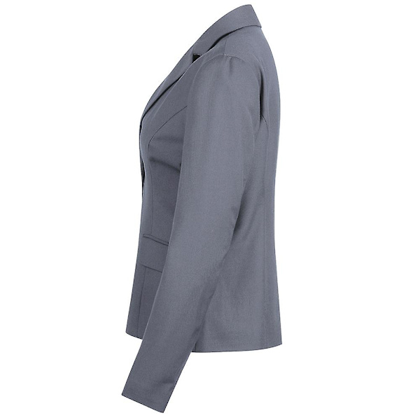 Allthemen Dam 2-delad Office Lady Business Slim Fit Blazer Byxor Light Gray XS