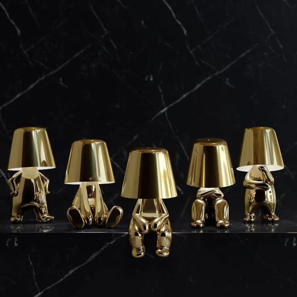Thinker Lamp Collection Creative Little Golden Man Vardagsbord L