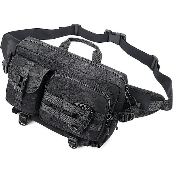 Utomhus Crossbody Midjeväska för Män, Vattenavvisande Taktisk Sling Bag för Män. Mångsidig Vandring EDC Bröstväska Ryggsäck, Taktisk Midjeväska Med Wa