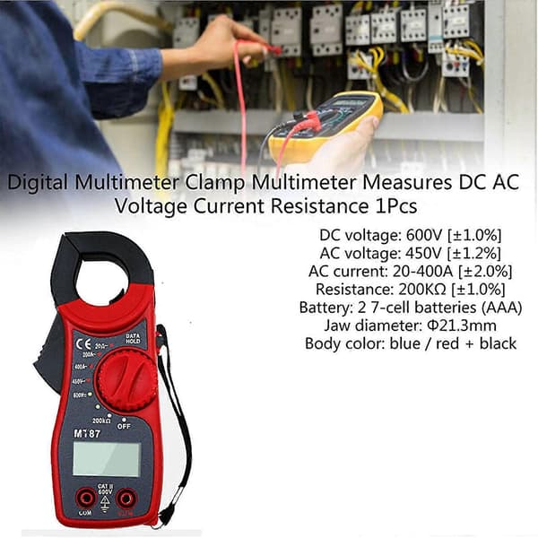 Digital AC DC Strömtång Multimeter Hög Noggrannhet Resistansmätare