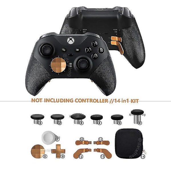 Kompatibel Xbox One Elite Series 2 Generation Elite Edition Handle Met 14-piece set-gold