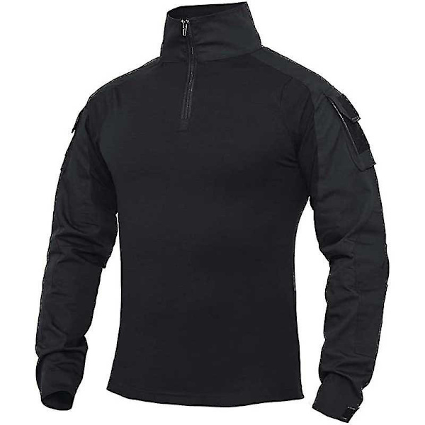 Taktisk Combat-T-shirt för Män, Utomhus 2eply-11yj51-3 Black L