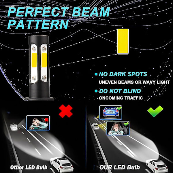 För Dodge Ram 1500 2500 3500 2-strålkastare 2009-2012 9008 Led Hög/låg B With Projector 2013-2015
