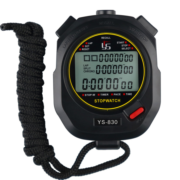 Stoppur Timer Tre Rader Svart färg YS-810（10 roads）