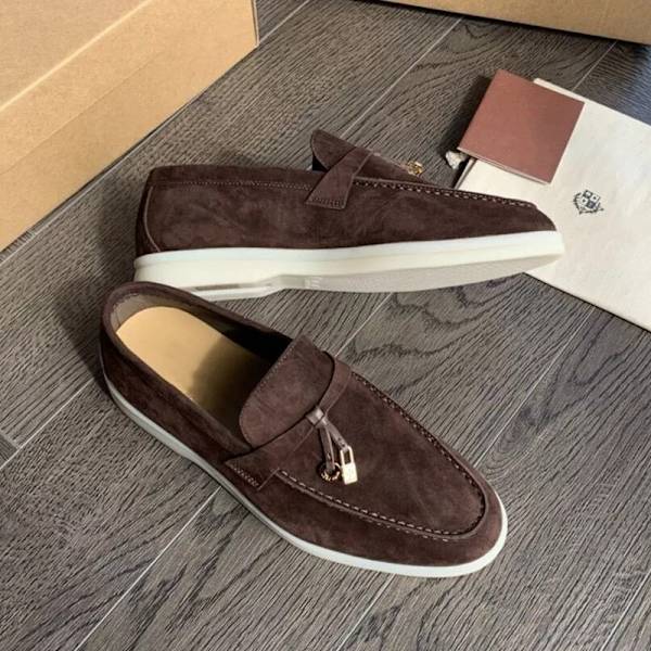 Sommarvandringsskor Kvinnor Loafers Mocka Casual Moccasin Lås Beanie Sko coffe 41