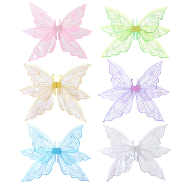 Bebetter New Fairy Wings För Flickor Vuxna, Barn Dam Fjärilsvingar black