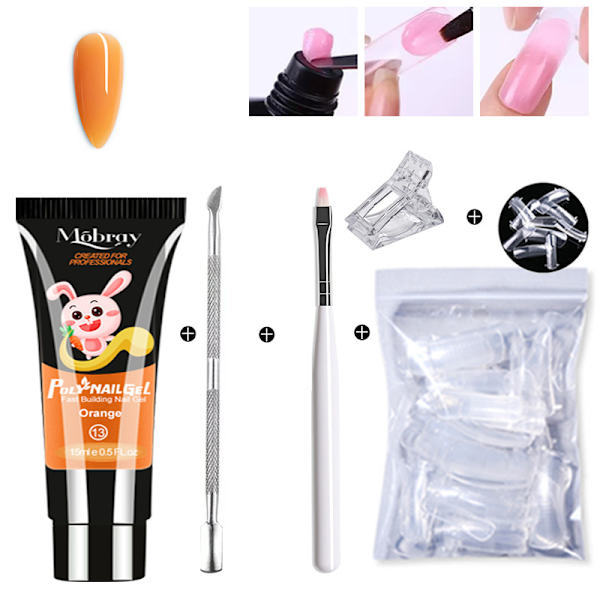 Nagelförlängningsgelset Gel Polish Startpaket PGP013