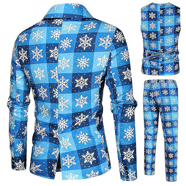 Roliga Fula Juldräkter För Män, Komplett Juldräkt Blue 2XL