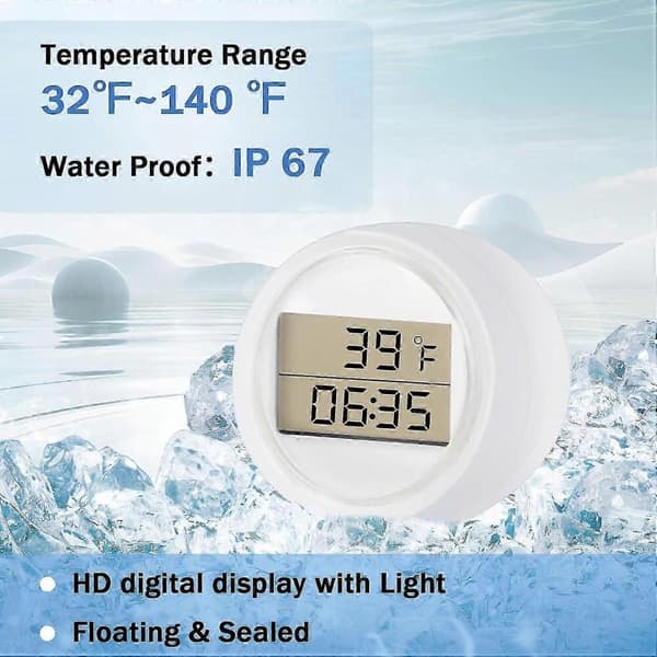 Istermometer med timer för isbad, flytande istermometer och timer med alarm