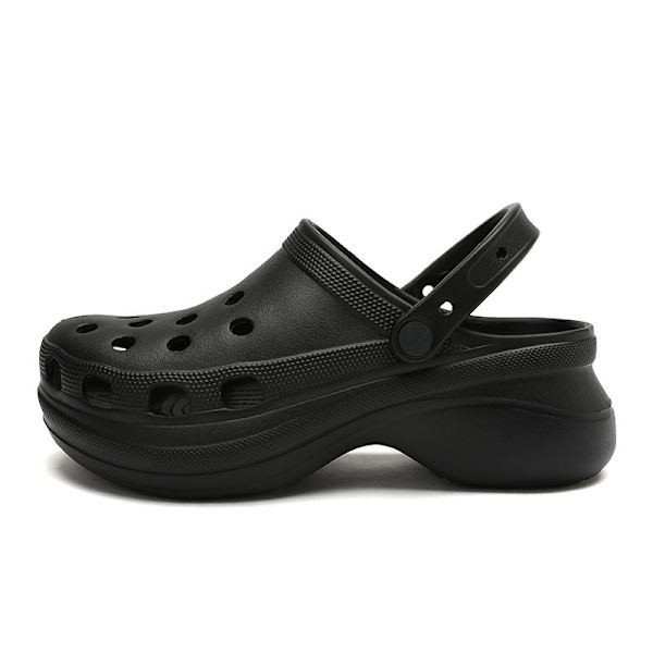 Kvinnors Klassiska Platform Clog Svart färg 37