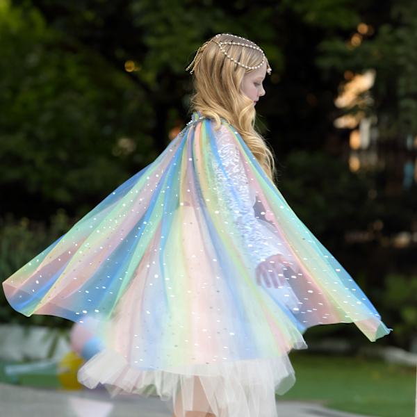 Prinsessakappa i Tulle för Flickor, Cosplay-Kostym för Fest D51 L