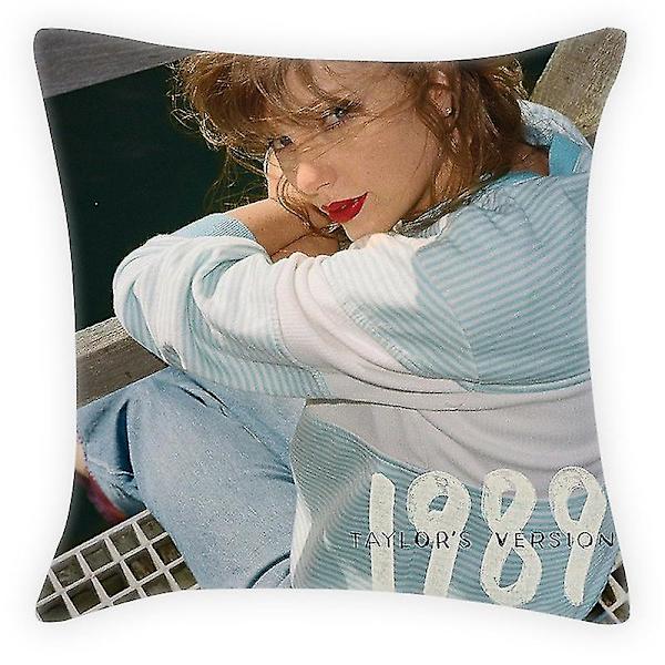 Taylor Swift Kvadratisk Kuddfodral Dekorationskudde Soffa Bil Hem Kontor 18x18 tum 4