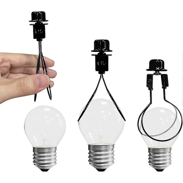 Lamphållare harpa adapter kit - 2-pack (Svart)