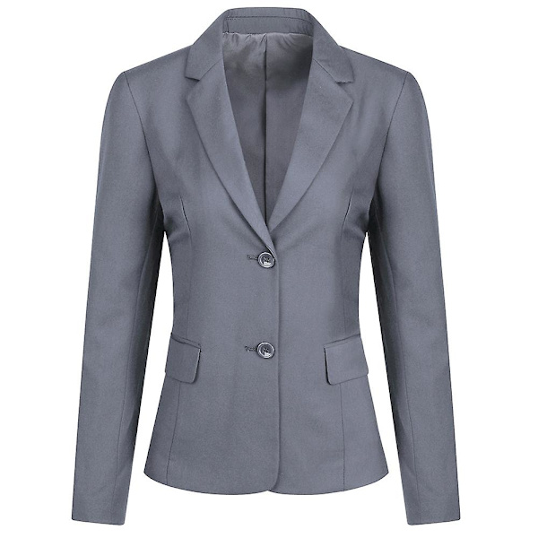 Allthemen Dam 2-delad Office Lady Business Slim Fit Blazer Byxor Light Gray XS
