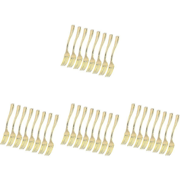 120 st Mini Engångsgafflar för Frukt Dessert Pudding Partytillbehör 96 pcs
