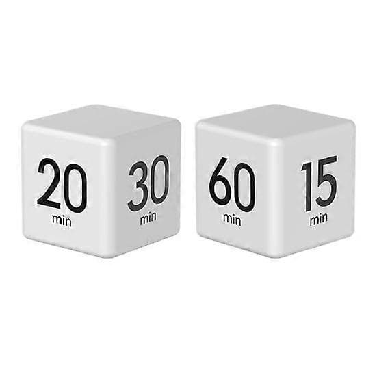 Roterande Pomodoro Timer 1-60 Minuter Förinställd LED-Display Justerbar Volym Kub Timer för