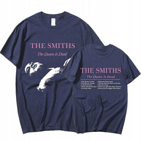 The Smiths Tryckt Sommar T-shirt \"the Queen Is Dead\" avslappnad Bomulls-T-shirt L