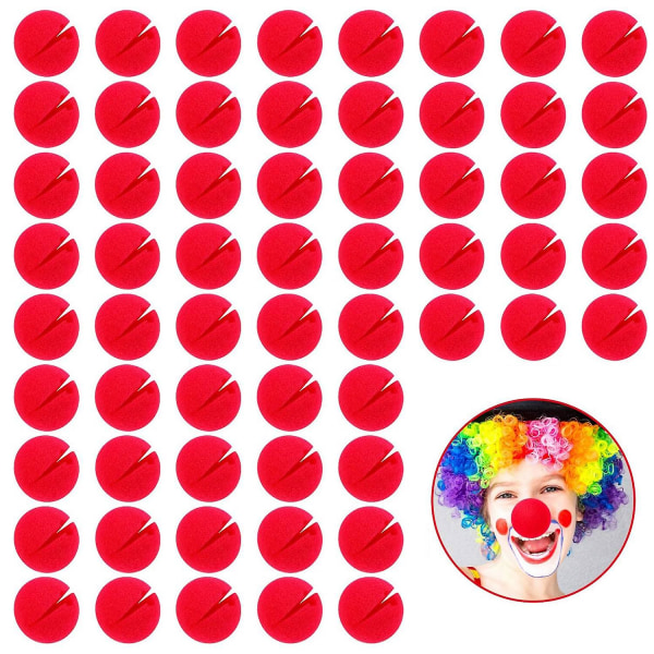 60 stycken Röda clownnäsor Cosplaynäsor Skumnäsor till jul Carni