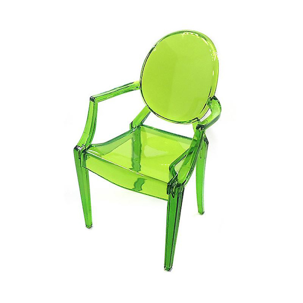 Set med 3 1/6 Matstolsmöbler för Barbie-dockor - Transparent spöklik fåtöljdesign green