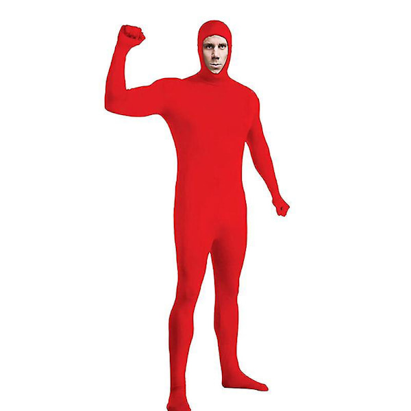 Festkläder Bröllop Kostym Man In Black Osynlig Morph Spandex Dräkt röd 175-185CM