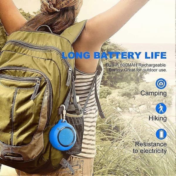 Bärbar Bluetooth-högtalare, med HD Stereo (Blå)