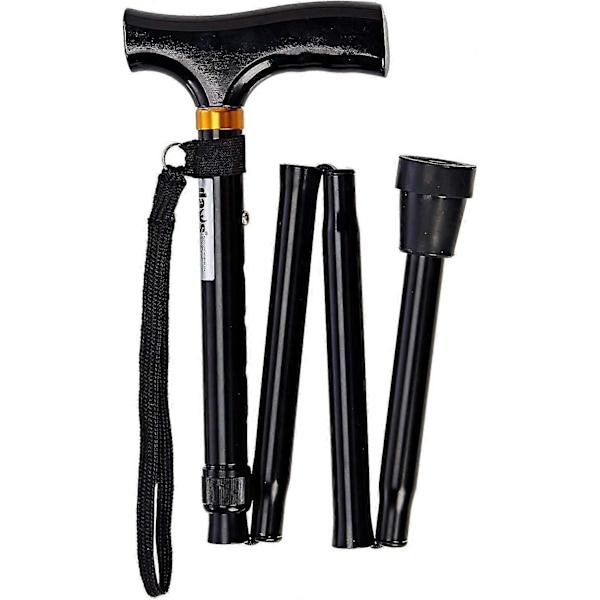 Justerbar hopfällbar käpp, portabel käpp med ergonomiskt handtag, halkfri bas, lättviktig, höjdjusterbar, 74 cm-83,5 cm