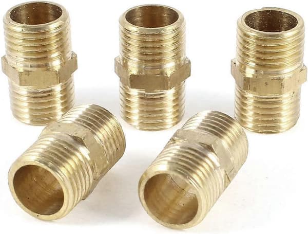 5M PT 1/4\" till Hane 1/4\" PT Rak Mässingsslangadapter