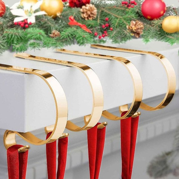 Julstrumporhållare för Mantel Set om 4 Julstrumporhållare