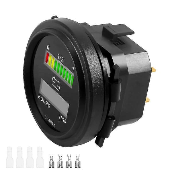 12-72V LED Batteriladdningsindikator med timräknare