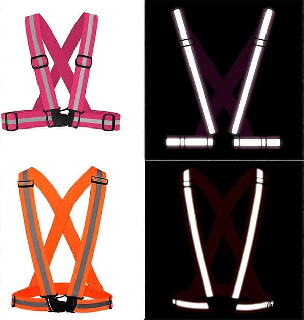 Reflekterande Väst Fluorescerande Säkerhet, Hög Synlighet, Justerbar Elastisk, Midjeband